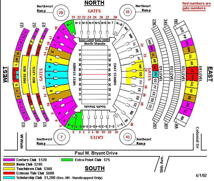 Tide Pride Seating Chart